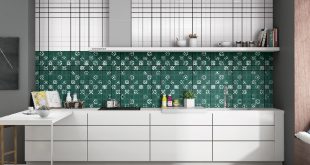 green backsplash tiles