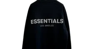 essentials black sweatshirt