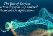 The Role of Surface Functionalization in Diamond Nanoparticle Applications