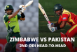 Zimbabwe vs Pakistan 2nd ODI Head-to-Head