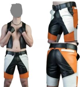 Genuine Steampunk Leather Shorts Men