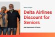 Delta Airlines Flights for Seniors