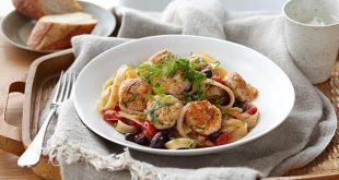 Shrimp scampi fettuccine